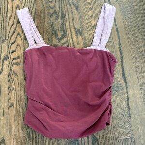 Free People 2 Tone Tank in Mauve